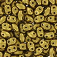 Matubo MiniDuo Perlen 4x2.5mm Matte - metallic aztec gold